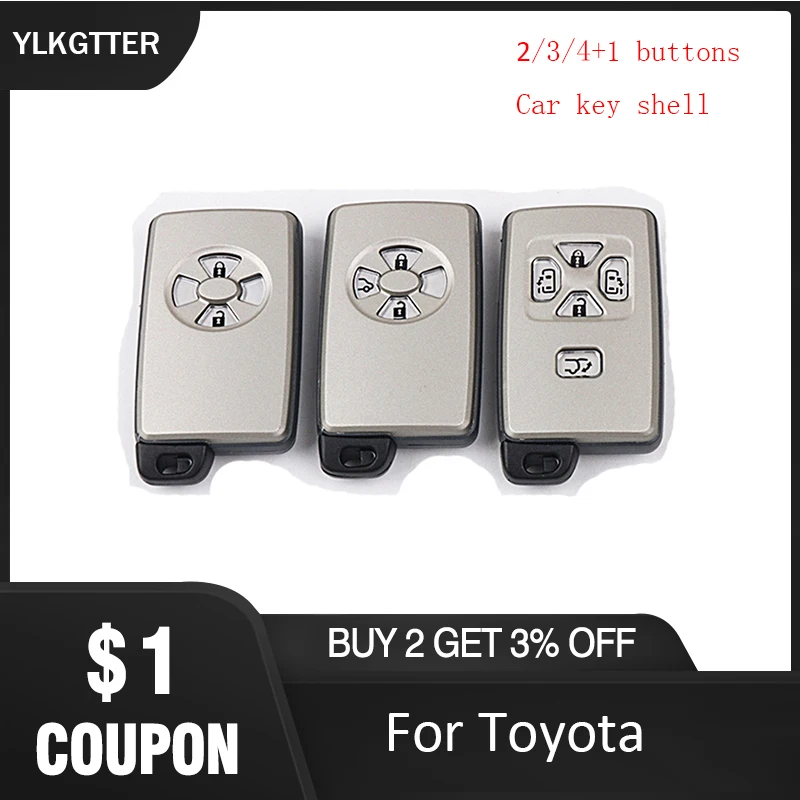 YLKGTTER запасной чехол для автомобильного ключа 2/3/4 + 1 Toyota RAV4 Reiz Previa