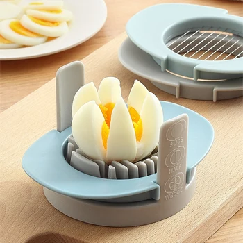

WSFS Hot Egg Slicer Multifunctional 3-In-1 Boiled with Stainless Steel Cutting WireDivider/Dicer/Cutter,KitchenCookingTool,Pierc