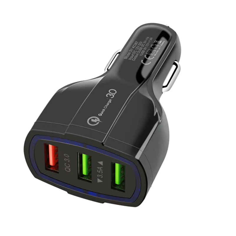 3USB быстрое автомобильное зарядное устройство адаптер (16 W/5 9 12 V/3.1A) для смартфона