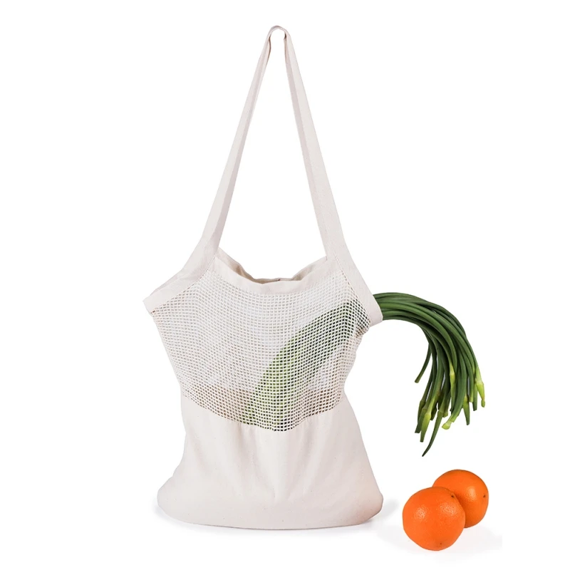 A Eco friendly reusable Vegetable Storage Bag Cotton Net Bag Cotton Shopping Bags Handbags For Fruit Vegetable - Цвет: A