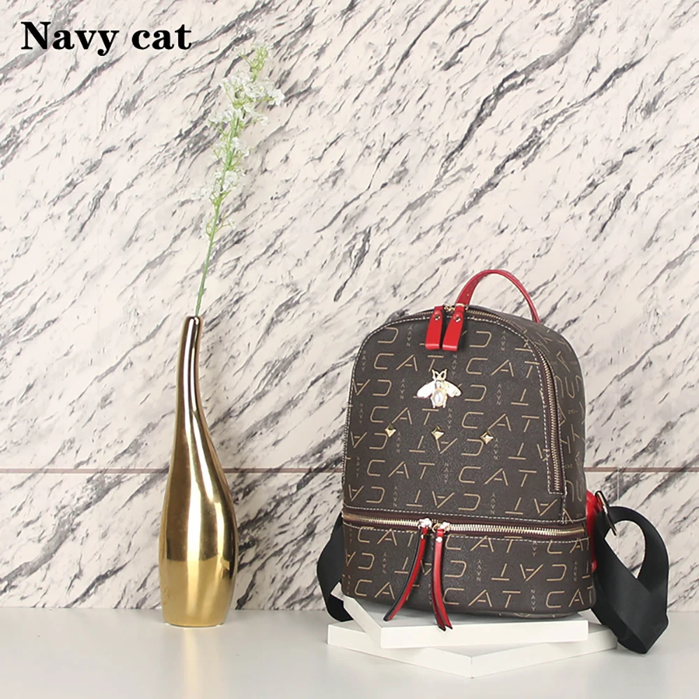 Бренд Navy Cat, новая мода, ПВХ кожа, Женский Противоугонный рюкзак, женская большая вместительность, школьная сумка, Bolsa Feminina, рюкзаки