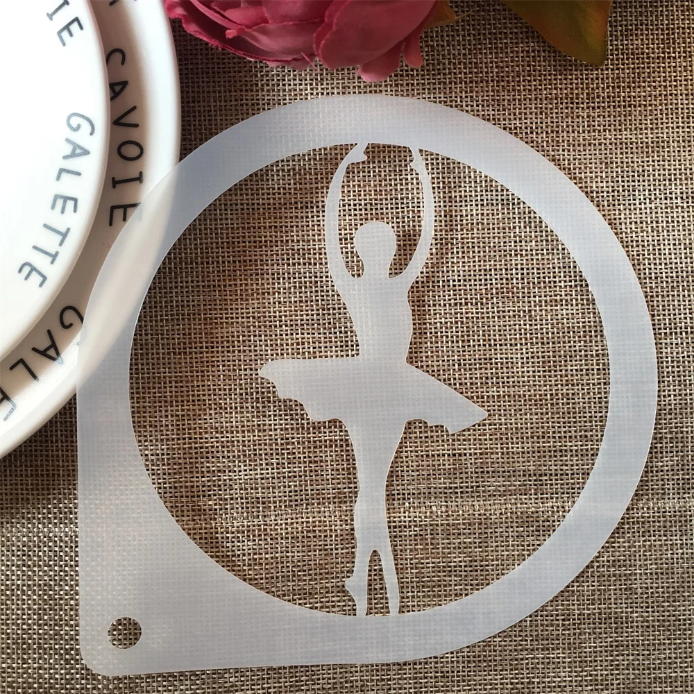 1Pcs 15cm Ballet Dance Girl E DIY Craft Layering Stencils Painting Scrapbooking Stamping Embossing Album Paper Card Template | Канцтовары