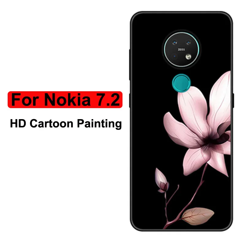 Для Nokia 7,2 чехол цветок мультфильм мягкий силиконовый задний Чехол для Nokia 7,2 чехол для телефона s Nokia7.2 Coque capa 6,3 дюймов - Цвет: A4