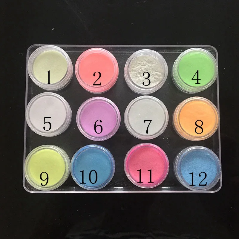 

2019 best quality Nail Art Powder Colorful Sand Nail Decoration Nail Glitter Powder e5