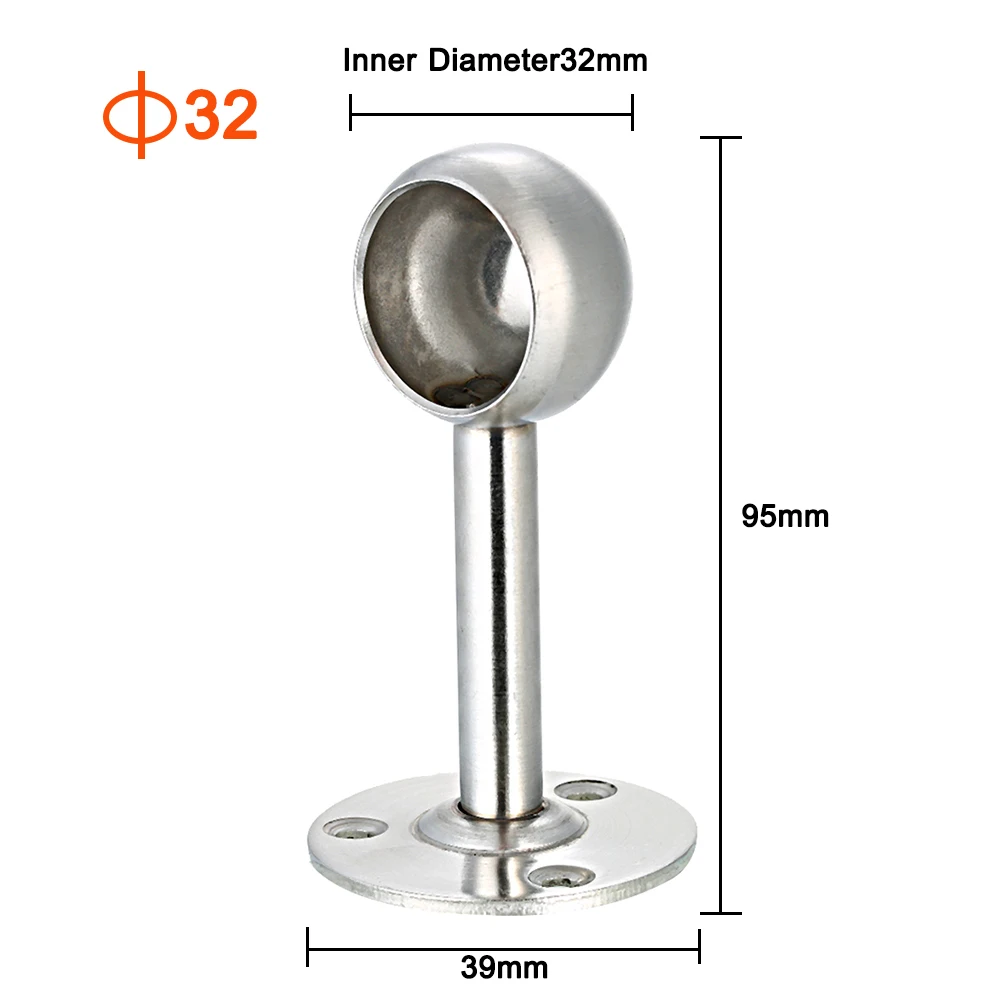 

2pcs Curtain Rod Ceiling-Mount Bracket Set Support Rod Holder Socket Bracket Curtain Rod Base