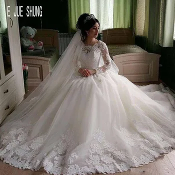 long sleeve jeweled wedding dress
