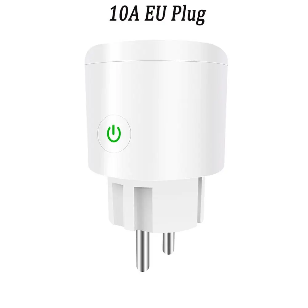 10A EU Plug Wifi умная розетка с монитором питания, Wifi Беспроводная умная розетка Беспроводная Google Home Alexa Голосовое управление - Цвет: 10A EU Plug