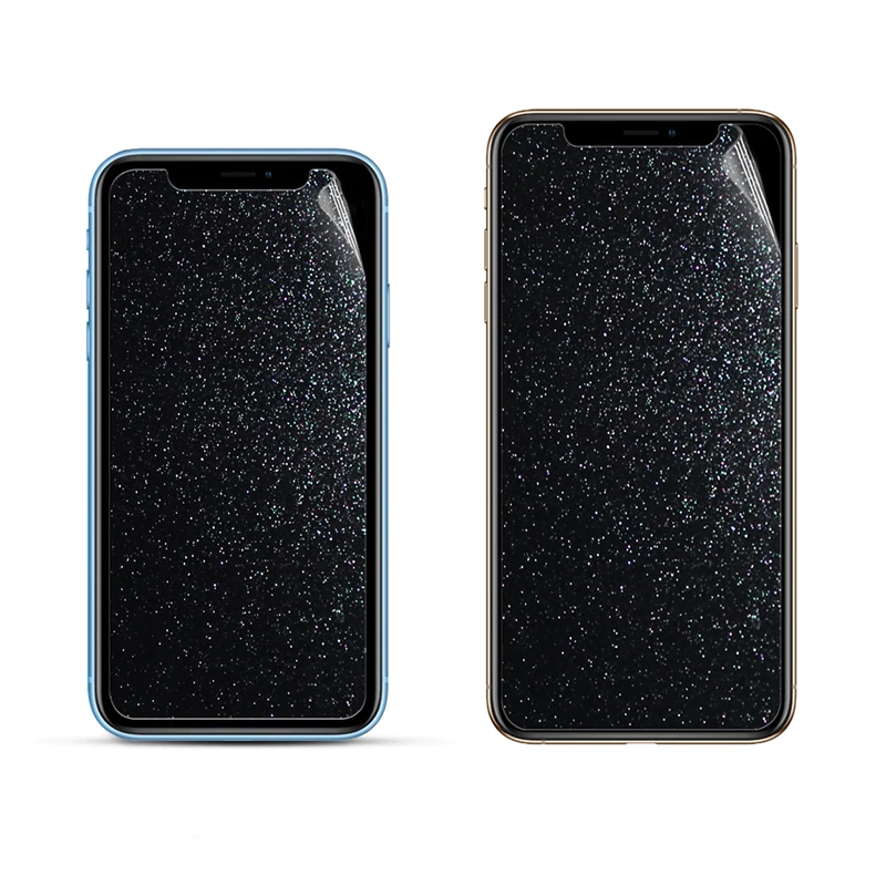 Передняя Задняя Алмазная блестящая мягкая пленка для iPhone XS Max XR X защитная блестящая мягкая защитная пленка