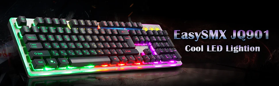 Клавиатура механическая Компьютерная клавиатура Gamer 104-клавишная RGB со светодиодной подсветкой Проводная игровая клавиатура для ноутбуков ПК Планшет