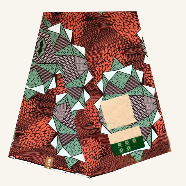 Африканский материал 6 ярдов африканская одежда восковая ткань Африканская набивная хлопок настоящая мягкая восковая ткань 005