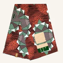 Африканский материал 6 ярдов африканская одежда восковая ткань Африканская набивная хлопок настоящая мягкая восковая ткань 005