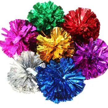 

100pcs 7 Colors Pom Poms Cheerleading Cheering Pompom 50g Metallic Pom Pom Cheerleading Products Wholesale