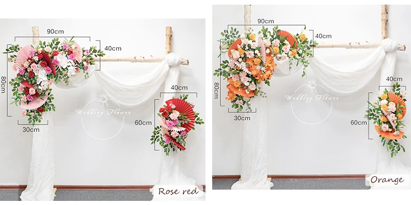 JAROWN Creative Origami Silk Flower Arch Floral Wedding Decoration Set Event Stage Background Layout Wedding Simulation Flower Decorscion Hogar (111)