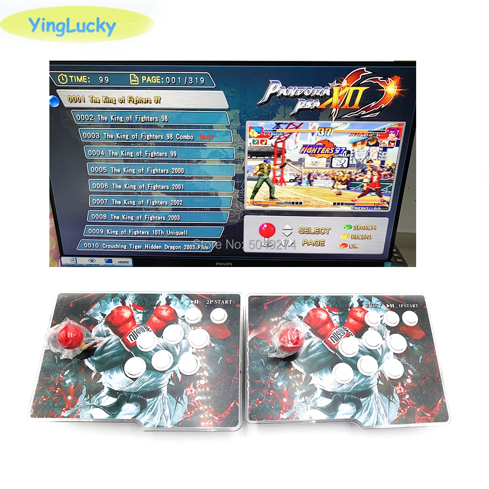 

2020 NEW Pandora box key 7 arcade 3D 2 players 2323 IN 1 for the game machine control home PC TV projector MAME arcade cabinet