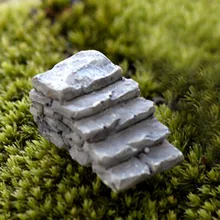 קרפט מעוקל מדרגות אבן מיניאטורי ישר גשר מדרגות צמח בית תפאורה פיות קישוט גן עיצוב הבית אבזרים(China)