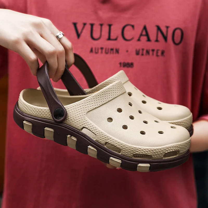 

Summer trend new men's casual beach men's sandals breathable slippers swimming shoes lightweight simple fashion garden shoes