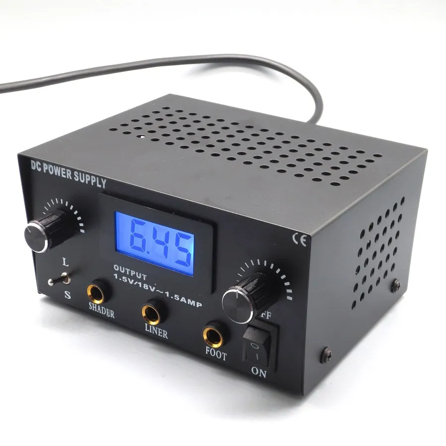 Lcd Татуировка питания двойной выход напряжения Linder Shader для тату-машин