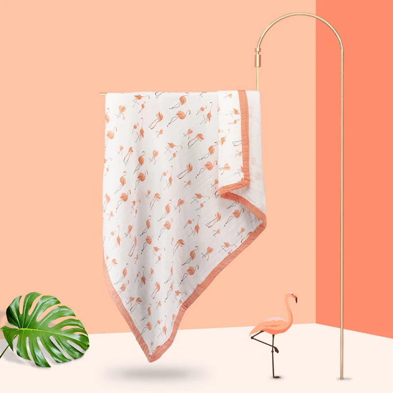 BabyGreat ребенок пеленатель Одеяло Four seasons универсальный бамбукового волокна и хлопка получения Одеяло s Дети замороженная Эльза и Анна постельные принадлежности для новорожденных Одеяло s - Цвет: Flamingo