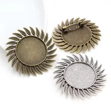 Новая мода 2 шт 25 мм Внутренний размер античное серебро и бронза модный стиль Брошь Кабошон основа установка