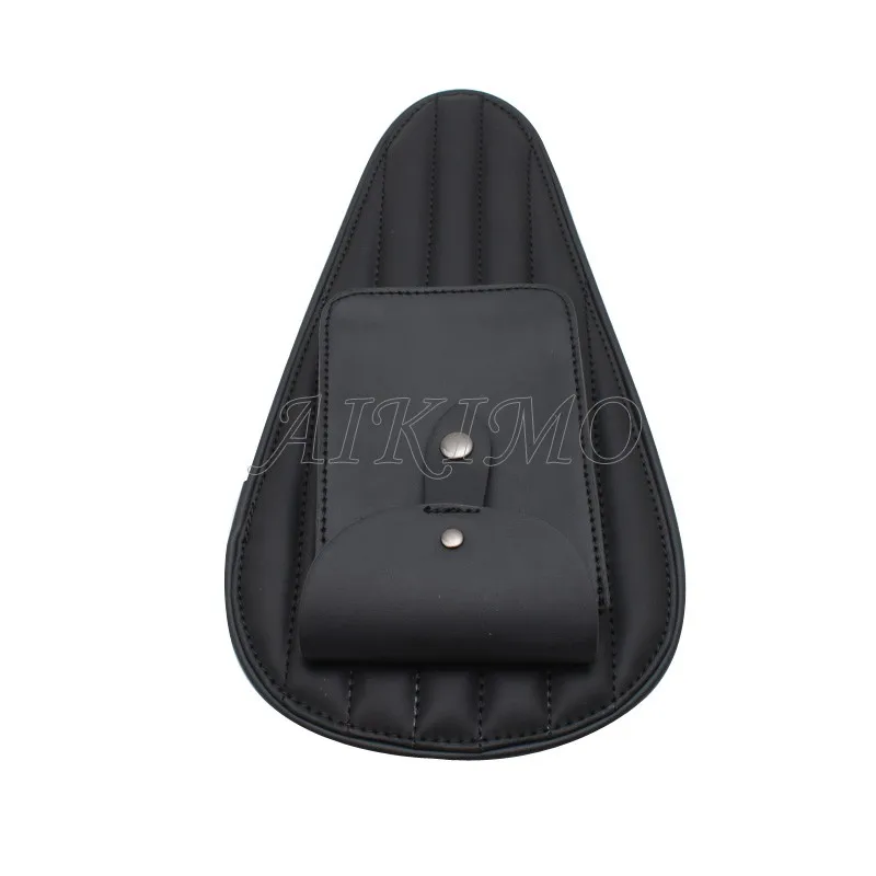 2colors Old School PU Leather Motorcycle Tank Chap Cover Panel Pad Bib Bra Bag Universal for Honda CG125 Harley Suzuki Triumph