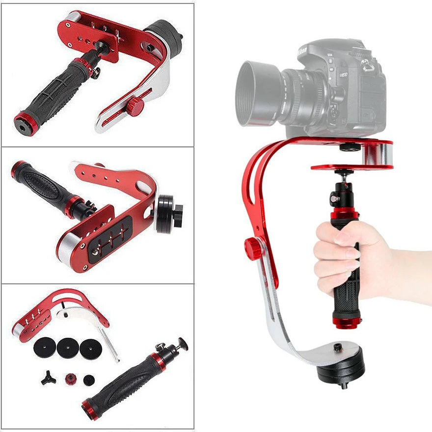 

Aluminum Handheld Stabilizer 1/4 3/8 Screw Gimbal DSLR Video Camera Stabilizer Steady for GoPro for Cannon Sony Nikon SLR Camera