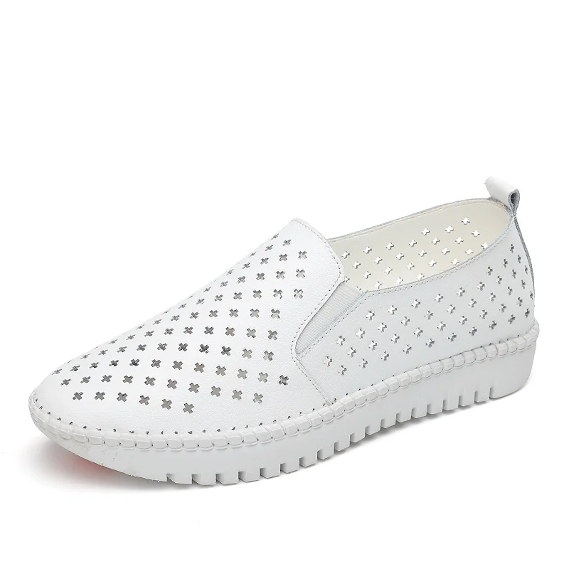 Women Shoes Genuine Leather Flats Sneakers Loafers Moccasins Boat Shoes