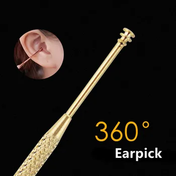 

Stainless Steel Portable Earpick Ear Wax Removal Tools Safe Ear Cleaner Earpick Spoon Digging Cleanning Brushing Ears Curette