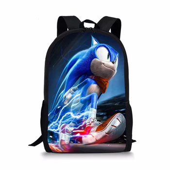 

Children School Bags Cartoon Sonic The Hedgehog Print School Backpack For Teenager Boys Girls Schoolbag Fashion Mochila Escolar