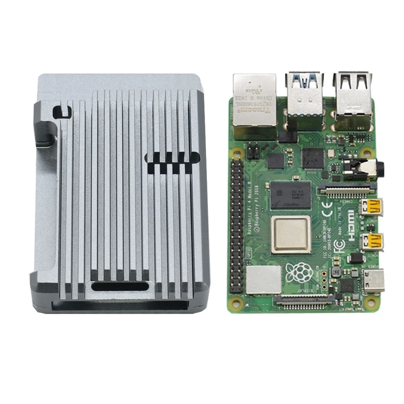 Для Raspberry Pi 4 Модель B 2GB ram Поддержка 2,4/5,0 GHz wifi Bluetooth 5,0 с алюминиевым ЧПУ сплав защитный чехол
