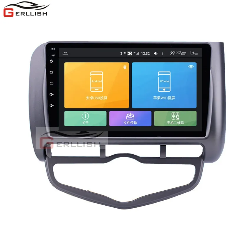 Full touch screen android car gps navigation multimedia dvd player for Honda fit jazz 2002-2008 car stereo