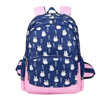 

Children School Bags for Girls Waterproof Cute Rabbit kids Blue Backpack Primary School Big Backbag for Teenage Girls mochila