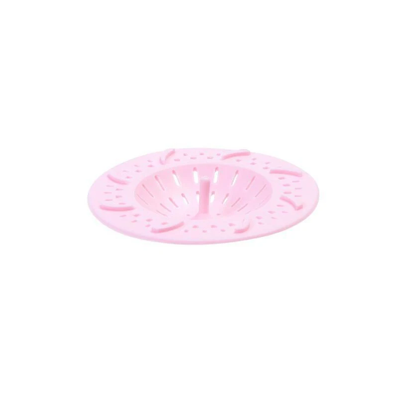 Силиконовый Фильтр для раковины аксессуары для ванной комнаты Душ слив filtre анти-засорение мусора Ловец волос Кухонные гаджеты gootsteen zeef - Цвет: Розовый