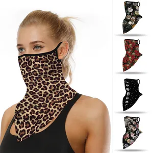 Mode Leopard Gesicht Maske Schal Mascarilla Moto Ski Nahtlose Gesicht Abdeckung Sport Schal Neck Rohr Gesicht Staub Maske Halloween cosplay