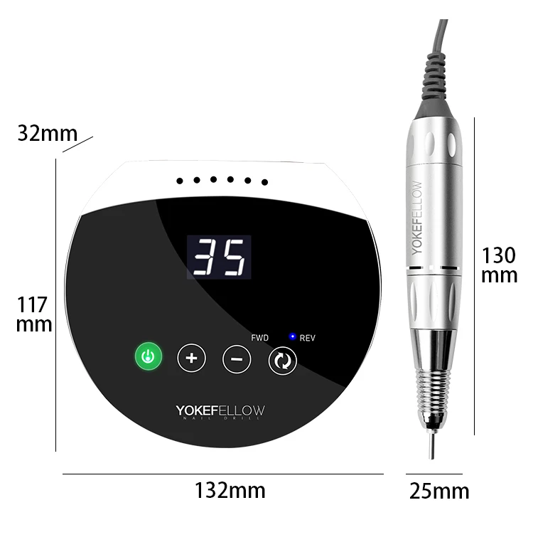 Máquina de Broca do Prego para Acrílico Arte do Prego Nova Atualização Elétrica Prego Gel Polonês Efile Sander Salão Manicure Máquina 35000rpm 10 do prego para acrílico prego gel polonês