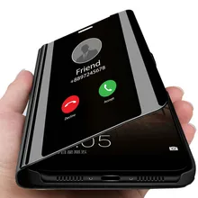 Чехол-книжка с умный зеркальный чехол для телефона для OPPO F5 F7 F1 A3 A5 A3S AX5S AX5 C1 F9 A7 A5S AX7 A71 A83 найти X защитный чехол