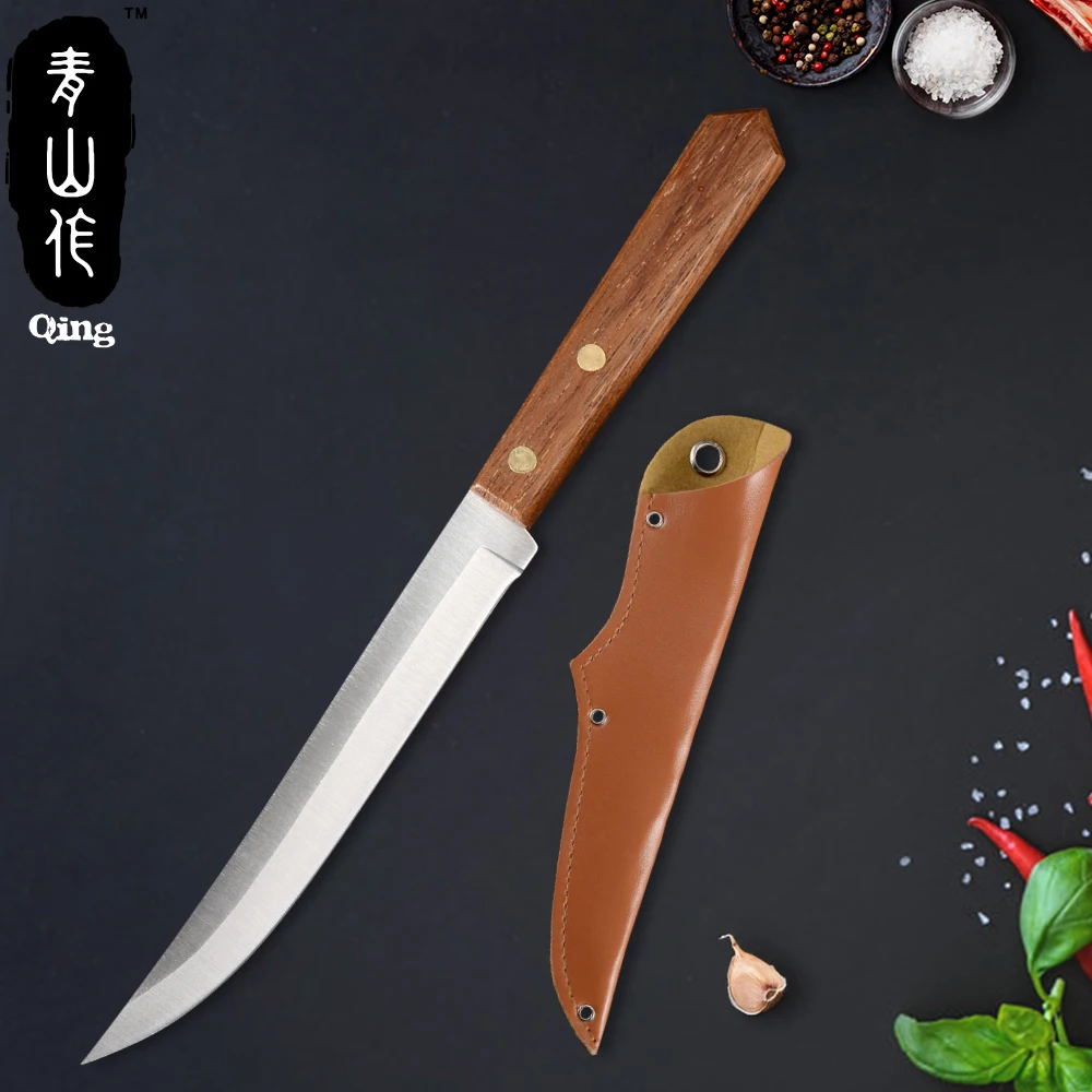 Qing 65 Inch Boning Ikan Pisau Dapur Tajam Pisau Kayu Solid Berkualitas Tinggi Stainless Steel Chef Pisau Set Dengan Di Atas Lutut Pisau Dapur AliExpress