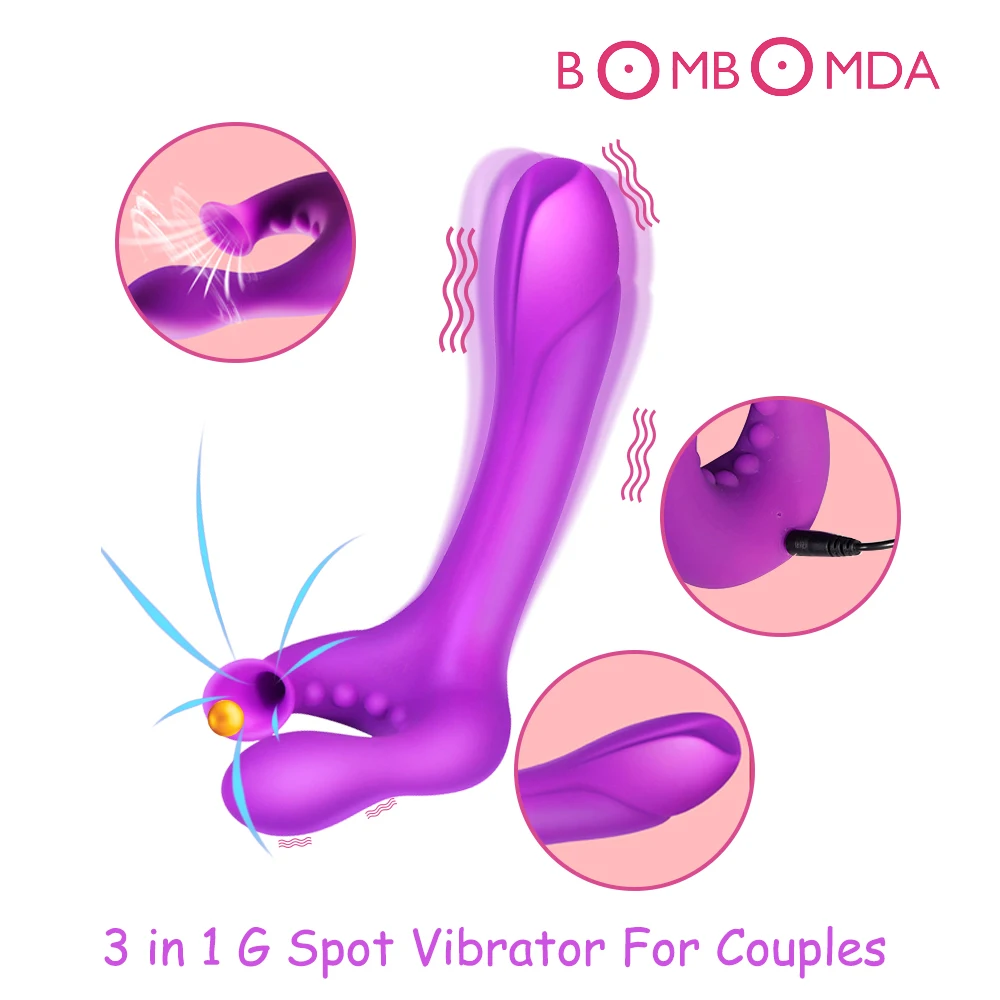 G Spot Вибратор для пар секс-игрушка для взрослых 3 в 1 клитор присоска Вагина Массажер Мужской пенис фаллоимитатор вибратор частный хороший