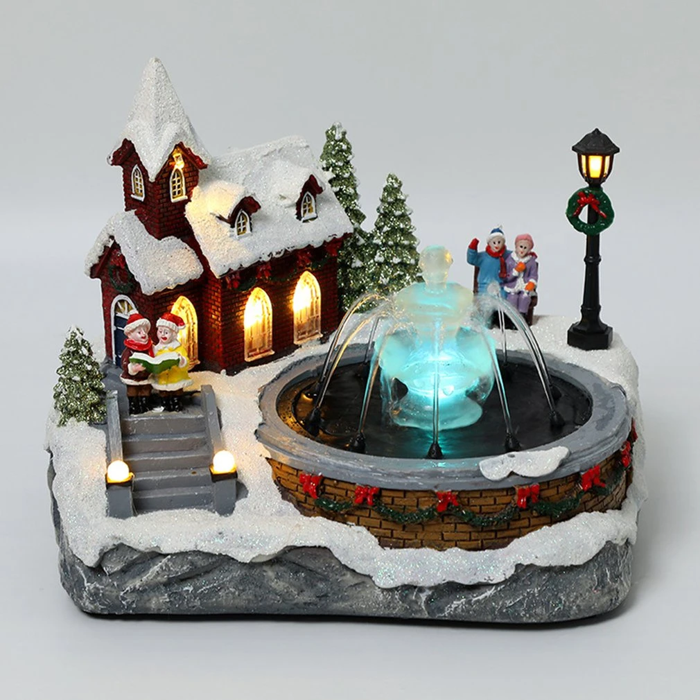 Christmas Town Schedule 2022 2022 Christmas Village Decoration Snow House Xmas Music Luminous House Can  Spray Water Christmas Ornaments New Year Home Decor|Figurines & Miniatures|  - Aliexpress