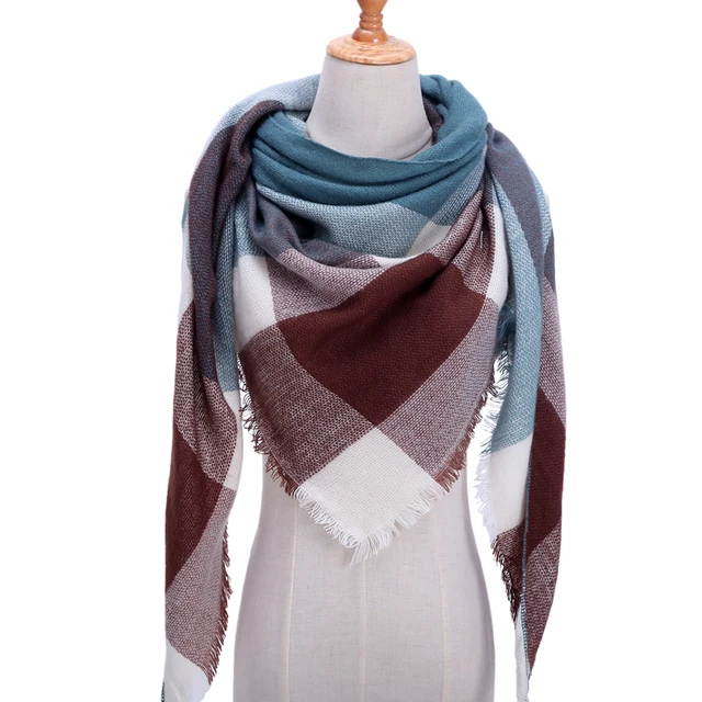 Designer 2021 knitted spring winter women scarf plaid warm cashmere scarves shawls luxury brand neck bandana pashmina lady wrap b17