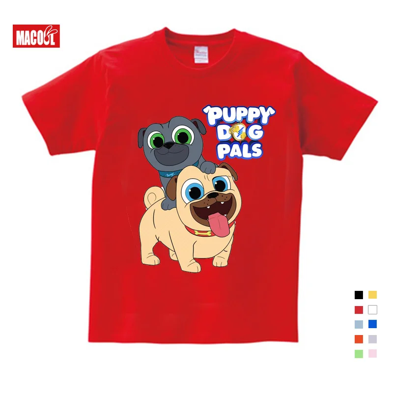 Kids T-shirt Г. Детские мультяшный щенок, друзья, толстовки с капюшоном Одежда для мальчиков и девочек детские зеленые забавные толстовки и свитера Детская футболка От 2 до 8 лет - Цвет: Kids T-shirt