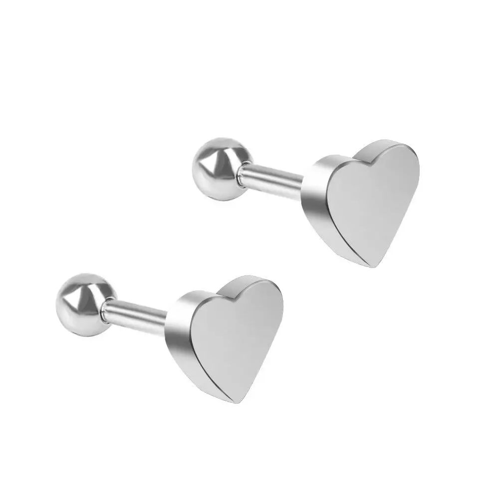 Пирсинг для пупка серьги хрящевая спираль в форме сердца серьги ювелирные изделия - Окраска металла: Silver