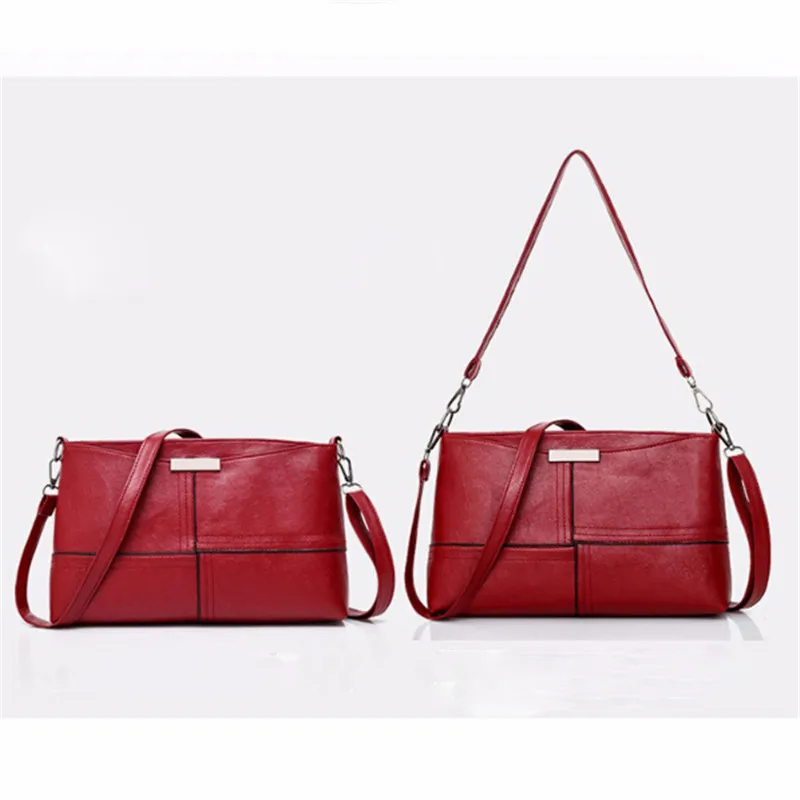 

Ladies PU Leather Crossbody Bag Red Women Bag Top-Handle Big Capacity Female Tassel Handbag Fashion Shoulder Bag Purse