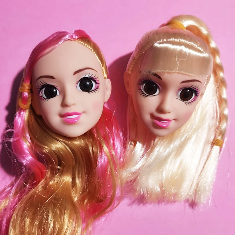 Limited 3D Eyes Girl Doll Head for 1/6 30cm Women Doll (Rarely Hair