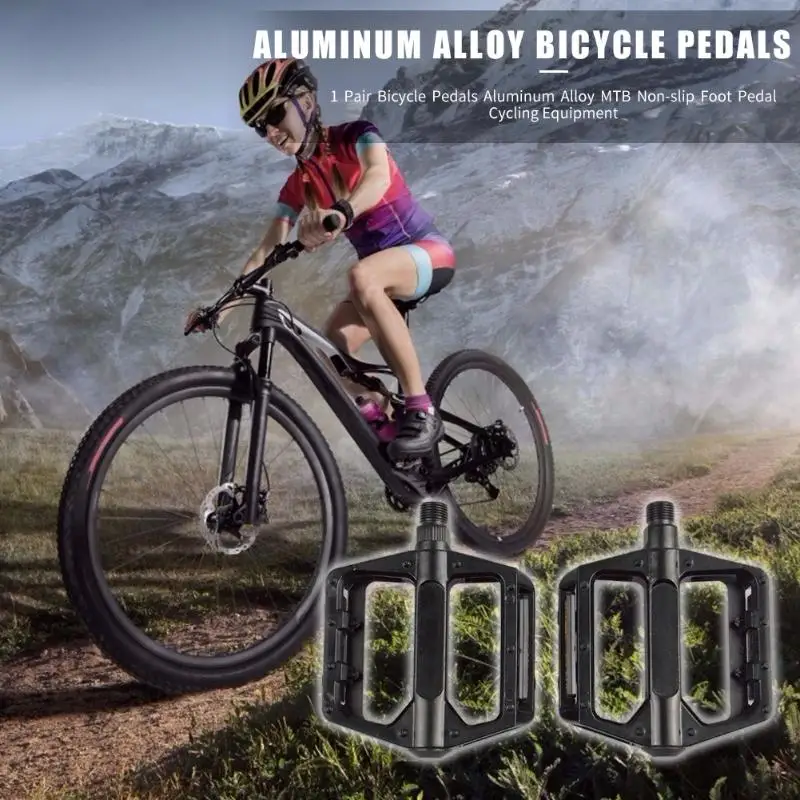 2 шт алюминиевый сплав велосипедные анти-скольжения педали прочный MTB дорожный горный велосипед шарикоподшипник педаль велосипедные части