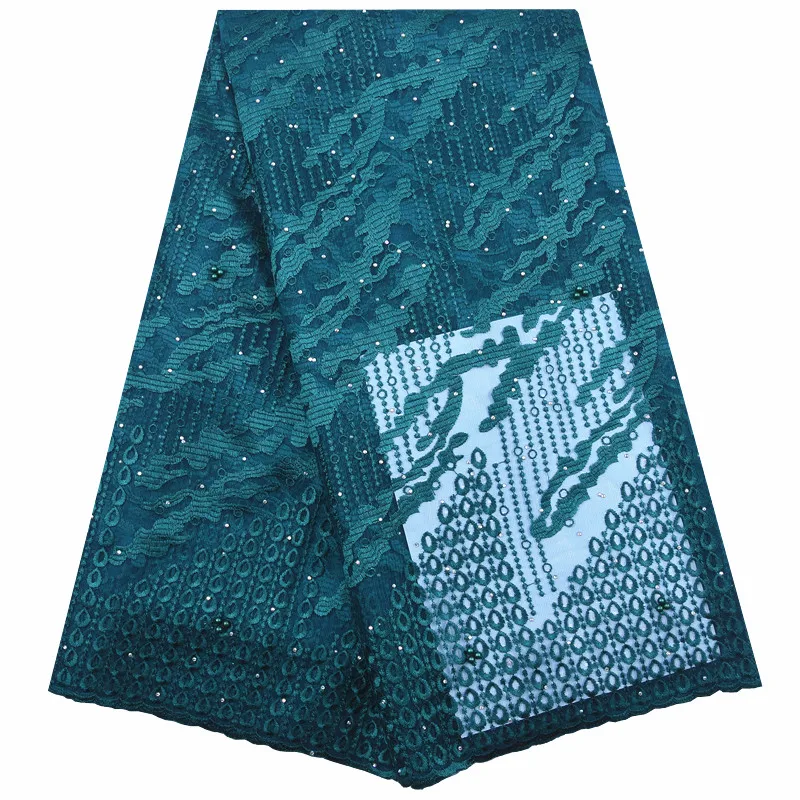 Темно-фиолетовый африканский тюль кружевная ткань с блестками 2020 новейшая Ткань