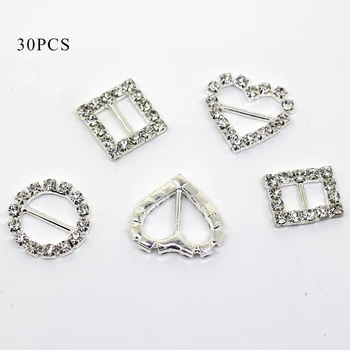 

ZMASEY Wholesale Prices Metal Buckles 30Pcs Mix Size Decor Wedding fit ribbon and Shoe Belt Clothing Buckles Fitting