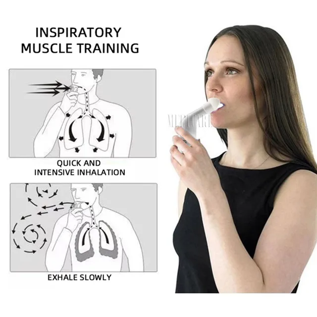 Lung Breathing Trainer Inspiratory Expiratory Muscle Exerciser DrugFree Respiratory Therapy