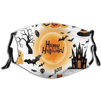 

Happy Halloween Mask Adult 's Breathable Face Shields Mascararilla Washable Adjustable Earloop Masque cubre boca Mondmasker