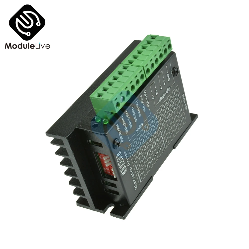 TB6600 Драйвер шагового двигателя контроллер 4A 9~ 42V ttl 16 микро-шаг CNC 1 Ось