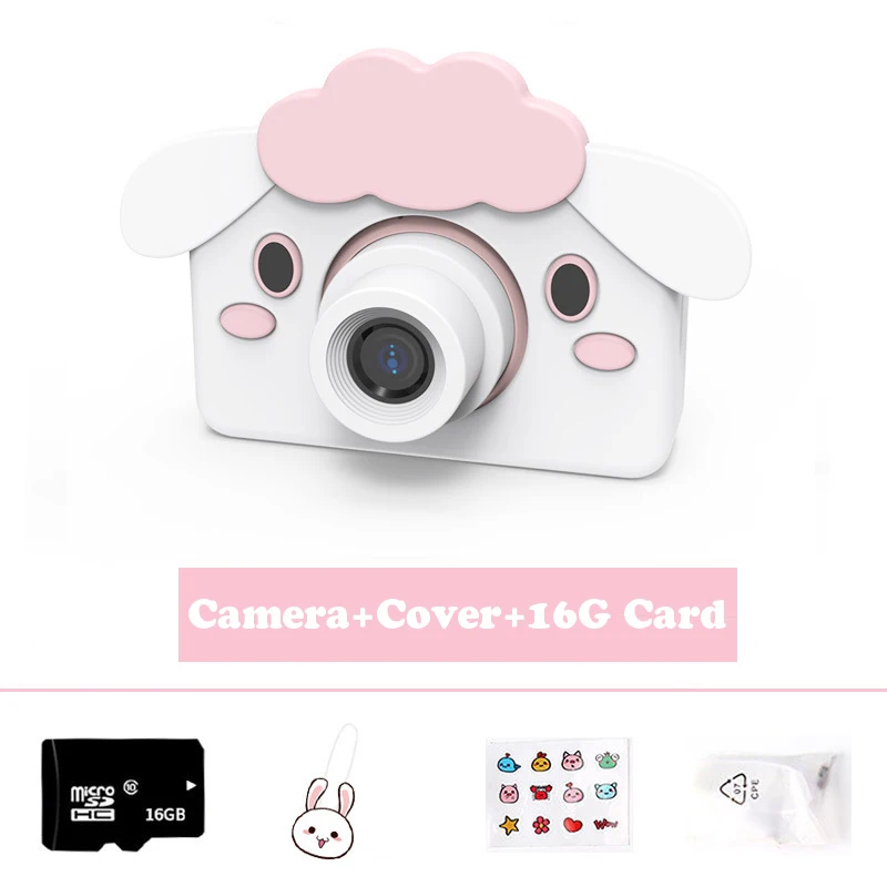 Светло-серый 8.0MP HD детская Мини Цифровая видеокамера портативная видеокамера с 2," ЖК-экраном с мультяшными наклейками подарки для детей Fotografica - Цвет: Светло-серый